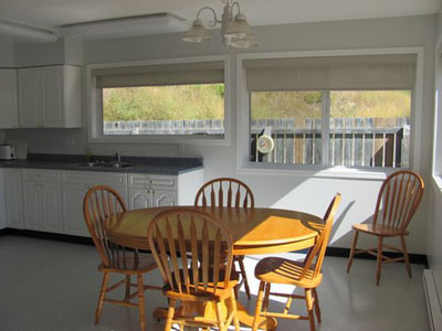 Dining room of Gatehouse at Birch Bay Resort on Francois Lake, BC