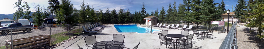 Pool at Birch Bay Resort on Francois Lake, BC