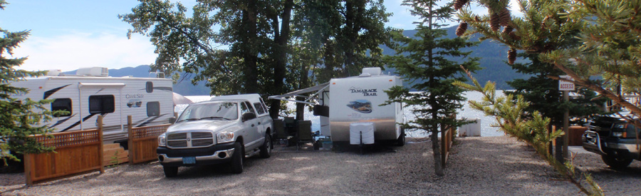 Beach camping at Birch Bay Resort on Francois Lake, BC