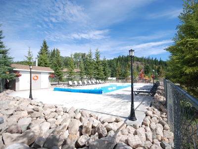 Pool at Birch Bay Resort on Francois Lake, BC
