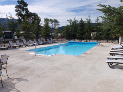 Pool at Birch Bay Resort on Francois Lake, BC